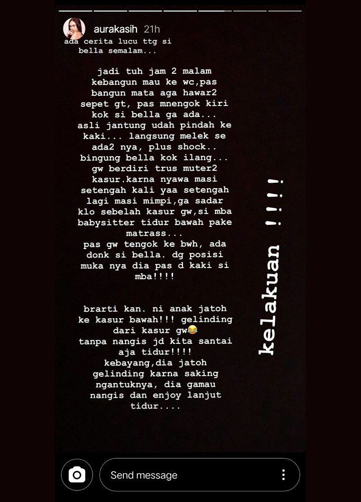 Bikin Panik, Anak Aura Kasih Tiba-Tiba Ngilang Saat Tengah Malam