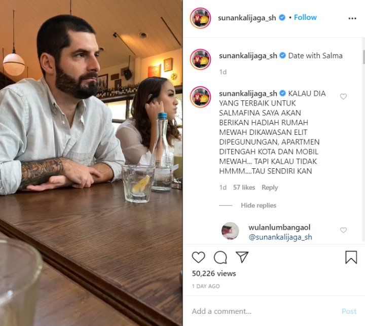 Beri Restu ke Pacar Bule Salmafina, Sunan Kalijaga Bakal Kasih Rumah Hingga Mobil Mewah