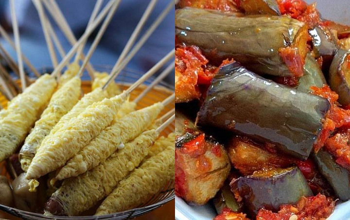 Telur Gulung dan Terong Balado