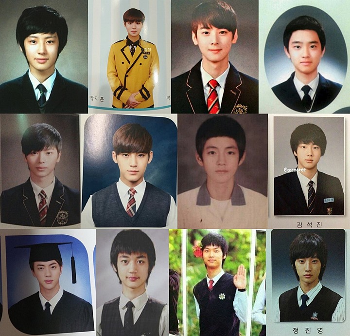 Ada Chanyeol, V dan Cha Eunwoo, Idol-Idol Ini Sama Sekali Tak Berubah di Foto Kelulusan dan Sekarang