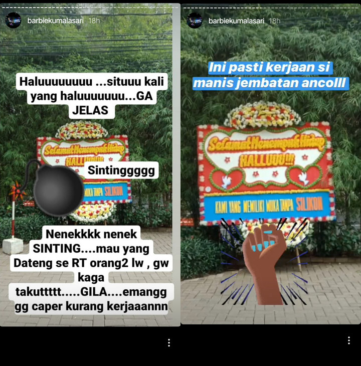 Barbie Kumalasari Ngamuk Dikirimi \'Karangan Bunga Halu\', Identitas Pemesan Malah Diragukan