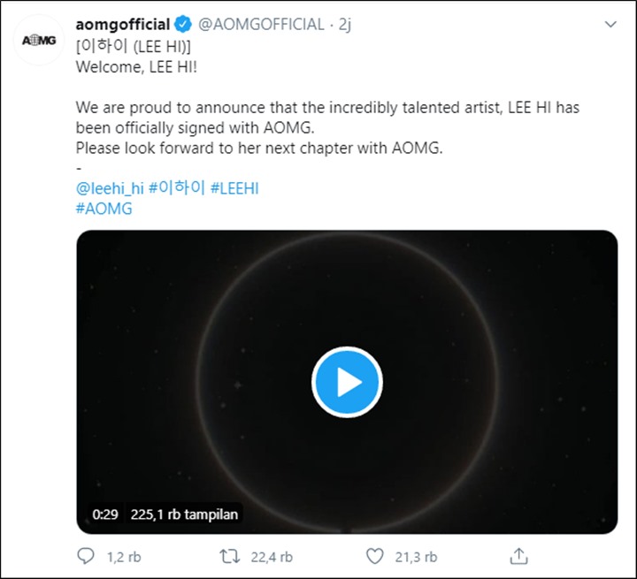 Comeback Lewat \'HOLO, Lee Hi Resmi Gabung Dengan Agensi AOMG