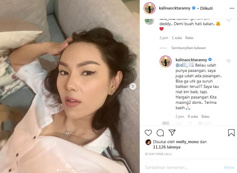 Baru Cerai, Kalina Oktarani Ngaku Sudah Punya Pasangan Saat Diminta Rujuk dengan Deddy Corbuzier