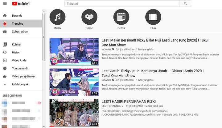 3 Video Soal Lesty Kejora Jadi Trending YouTube, Blak-blakan Ingin Jadi Istri Rizky Billar