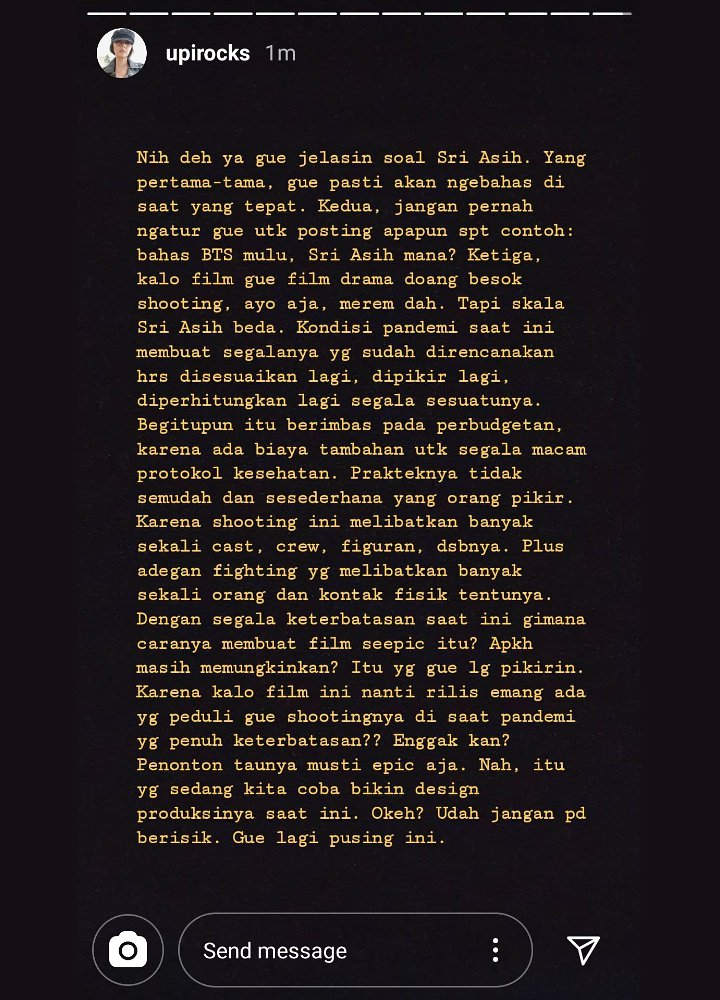 Sutradara Beber Alasan Film \'Sri Asih\' Belum Mulai Syuting, Terkendala Biaya?