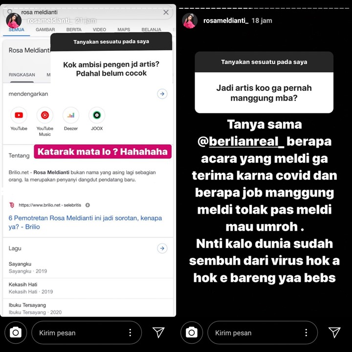 Rosa Meldianti Ngegas Dapat Sindiran Menohok Soal Status Keartisannya