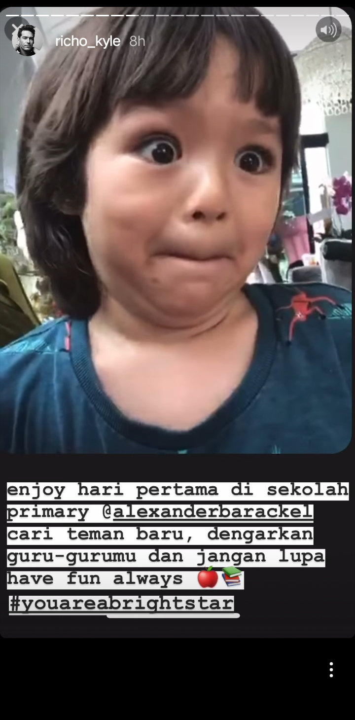 Bukti Masih Perhatian, Richard Kyle Beri Semangat El Barack yang Kembali Masuk Sekolah