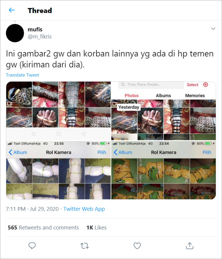 Korban Fetish Kain Jarik