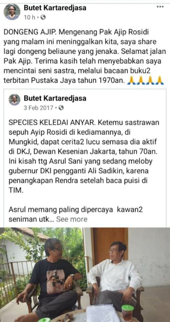 Baru 3 Tahun Menikah Dengan Nani Wijaya, Sastrawan Ajip Rosidi Meninggal Dunia