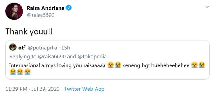 Raisa Sukses Curi Perhatian Fans Internasional BTS