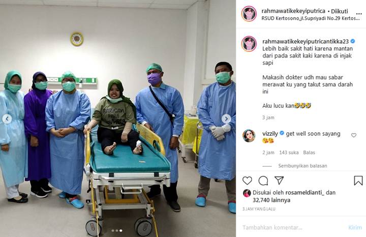 Kaki Diinjak Sapi, Rahmawati Kekeyi Menangis Histeris Saat Dibawa ke RS