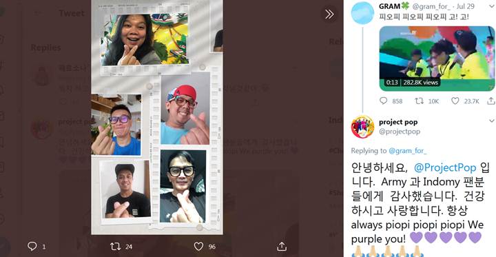 Project Pop Berterima Kasih Sambil Bagikan Finger Heart