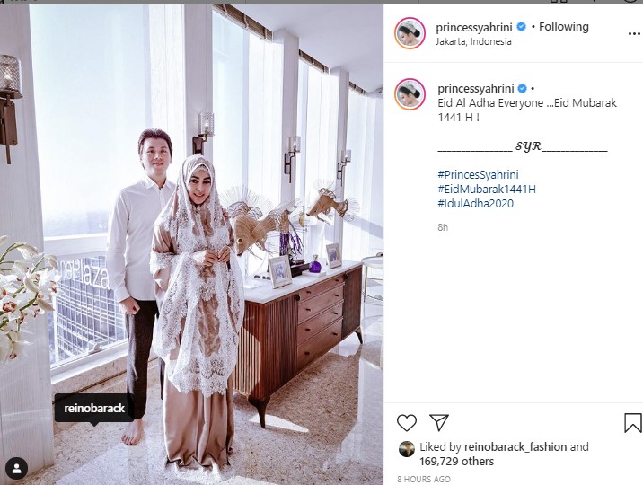 Syahrini Ramai Dicibir Pasca Bagikan Momen Reino Barack Jadi Imam Salat Idul Adha dan Berkotbah