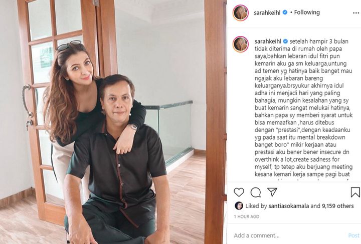 Sarah Keihl Akui Diusir Sang Ayah