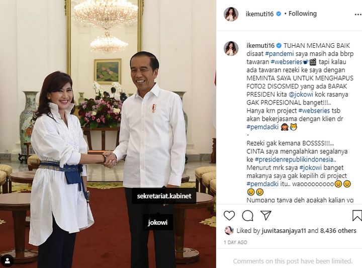 Ike Muti Disomasi Pemprov DKI Jakarta