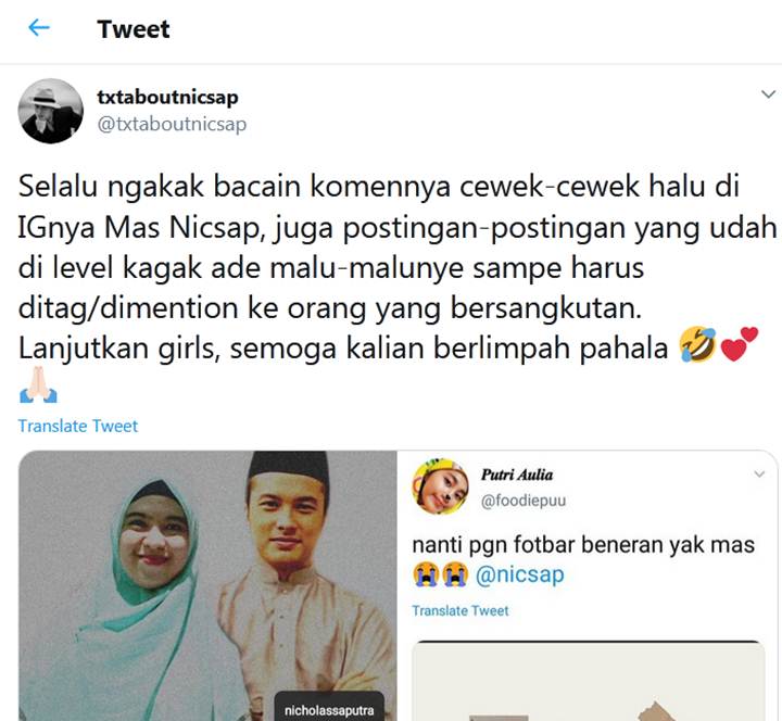 Nicholas Saputra Hobi Blokir Instagram Penggemar Halu yang Kirim DM?