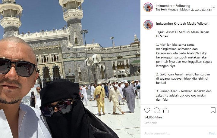 Rayakan Idul Adha, Laudya Cynthia Bella dan Engku Emran Unggah