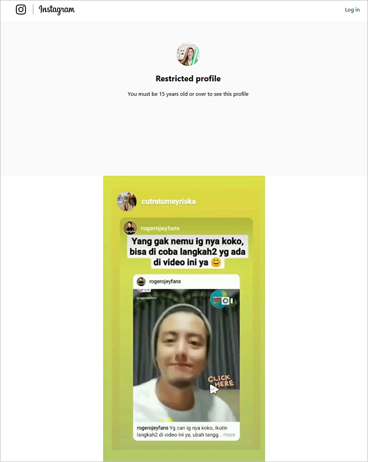 Larangan Akses Instagram Roger Danuarta