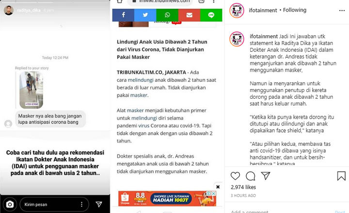 Raditya Dika Diprotes Tak Beri Masker Anak