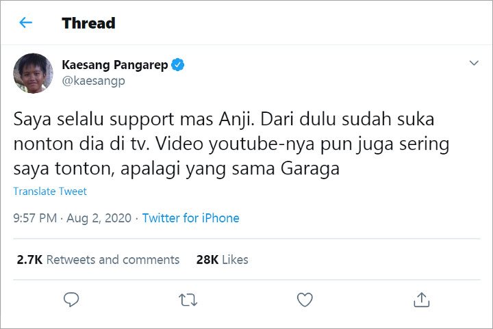 Anji Terancam Dipenjara, Kaesang Pangarep Malah Bikin Guyonan Nyeleneh