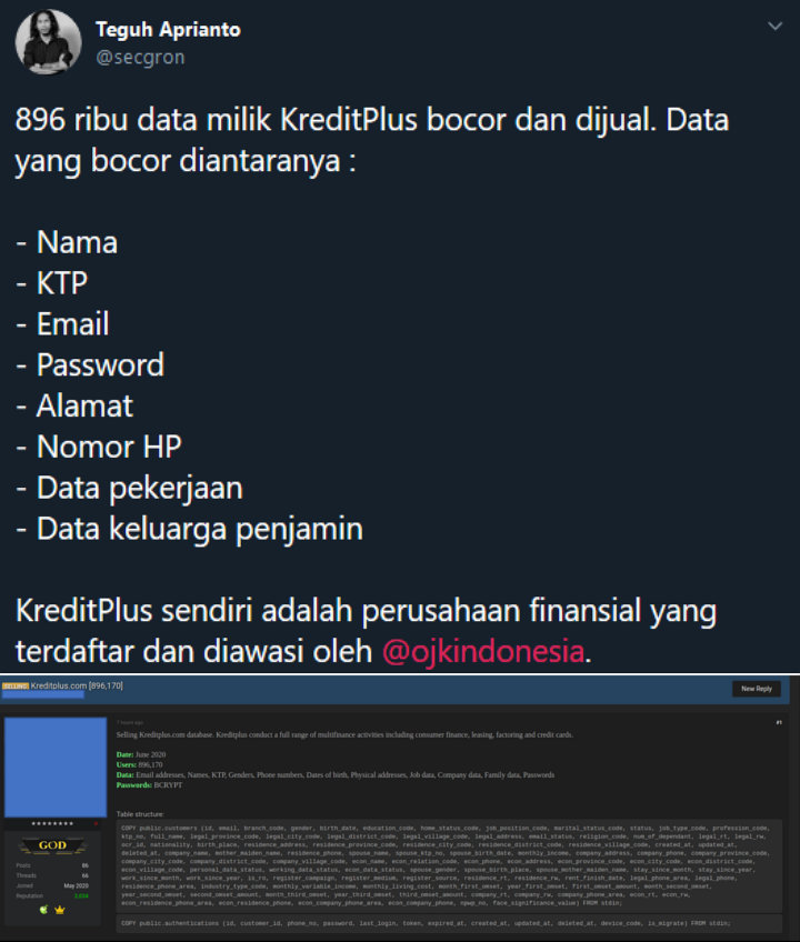 896.000 Data Pengguna Pinjaman Online KreditPlus Bocor