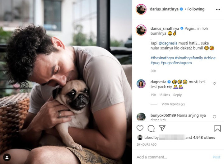 Darius Sinathrya Foto Peluk \'Bumil\' Kode Ingin Tambah Momongan, Donna Agnesia Tulis Reaksi Kocak