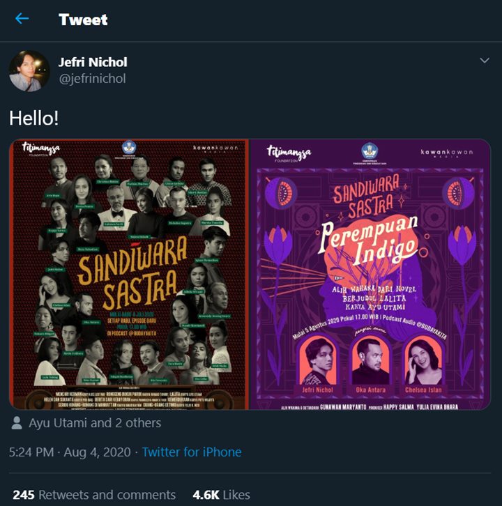 Jefri Nichol Kembali dengan Kabar ini