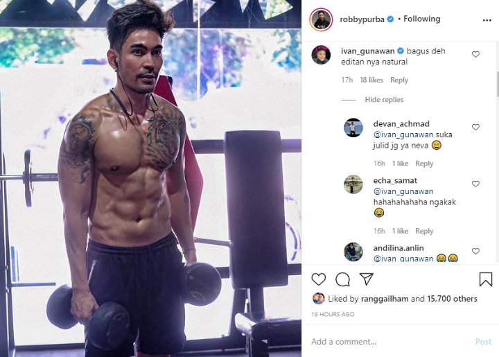Robby Purba Seksi Pamer Perut Sixpack, Reaksi Tak Percaya Ivan Gunawan Jadi Sorotan
