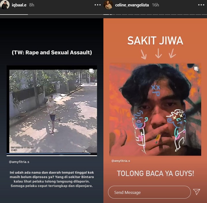 Iqbaal Ramadhan-Celine Evangelista Geram, Pelaku Pemerkosaan Masih Berkeliaran Sampai Teror Korban
