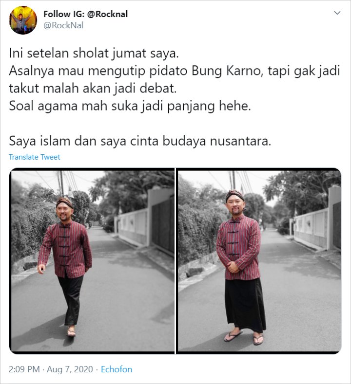 Ronal Surapradja Pilih Pakai Surjan dan Blangkon Saat Salat Jumat