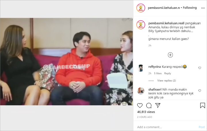 Amanda Manopo Buat Pernyataan Heboh Ngaku Tembak Duluan Billy Syahputra, Netter Gercep Ngehujat