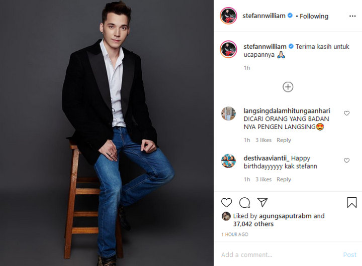 Stefan William Pajang Foto Sendiri Saat Ulang Tahun, Celine Evangelista Tak Ikut Beri Ucapan Kemana?