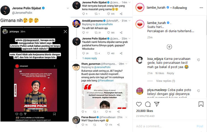 Jerome Polin Protes Fotonya Dipajang Brand Jasa Pengiriman Tanpa Izin