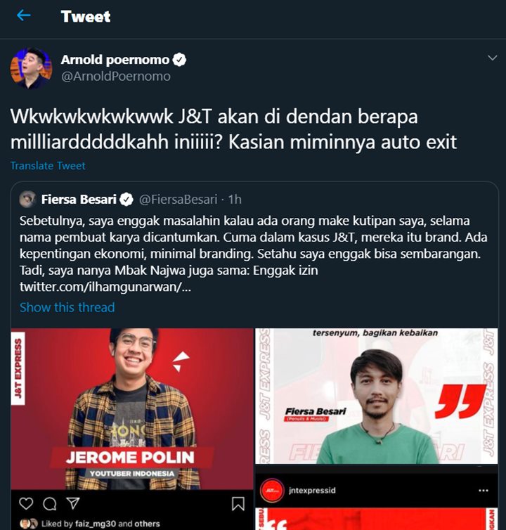 Alasan Jerome Polin Protes Fotonya Diambil Tanpa Izin Terungkap
