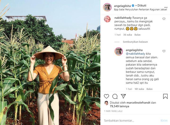 Angela Gilsha Ungkap Keinginan Jadi Petani