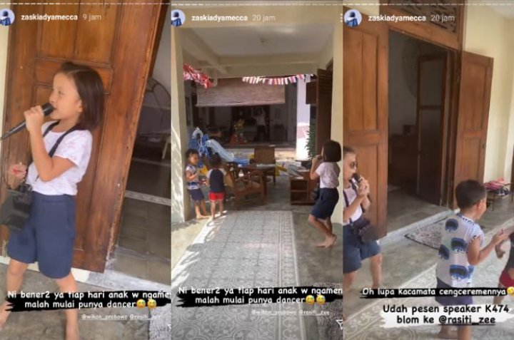 Zaskia Adya Mecca Heran Lihat Tingkah Anaknya yang Suka \'Ngamen\' Hingga Joget Tiap Hari