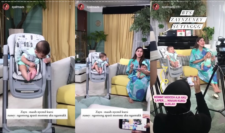 Kelamaan Diajak Syuting, Bayi Syahnaz Sadiqah Kelaparan Sampai \'Nyemilin\' Kursi