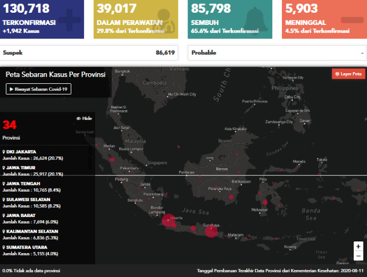 Peta Sebaran Corona