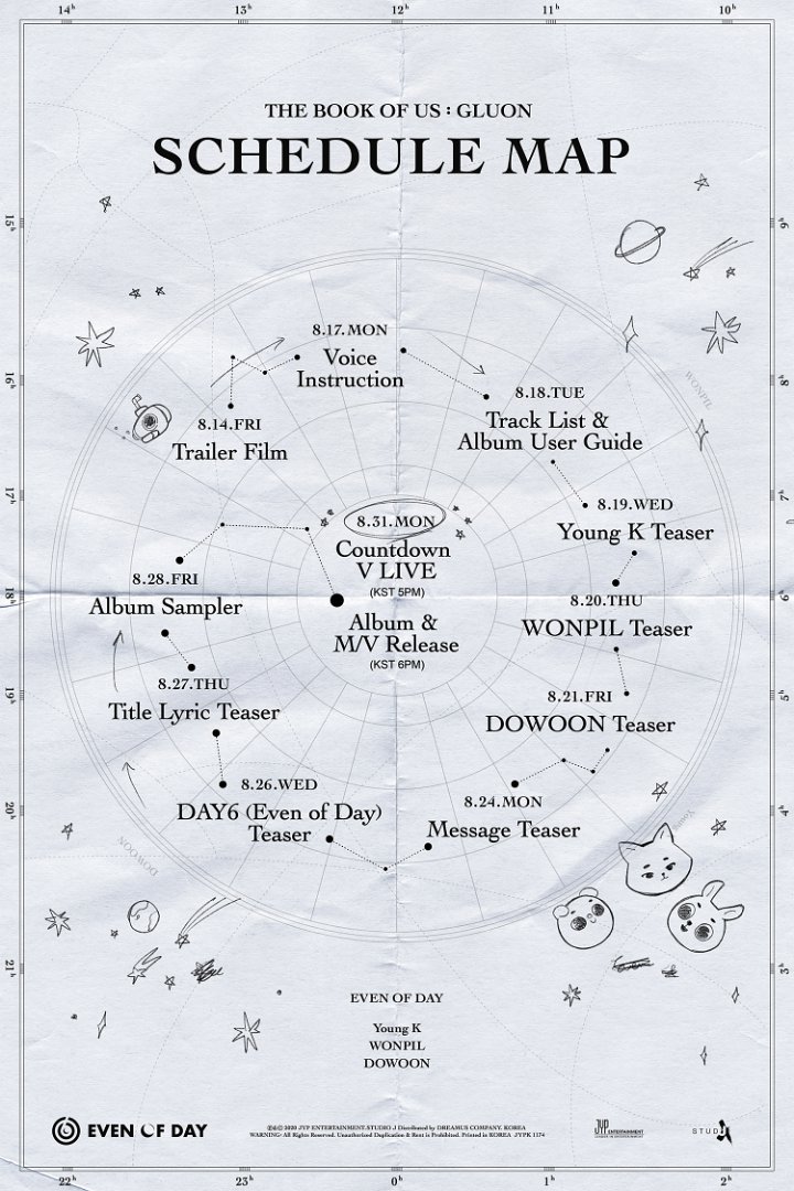 Comeback Sebagai Even of Day, Sub Unit DAY6 Rilis Jadwal Promosi Album \'The Book of Us: GLUON\'