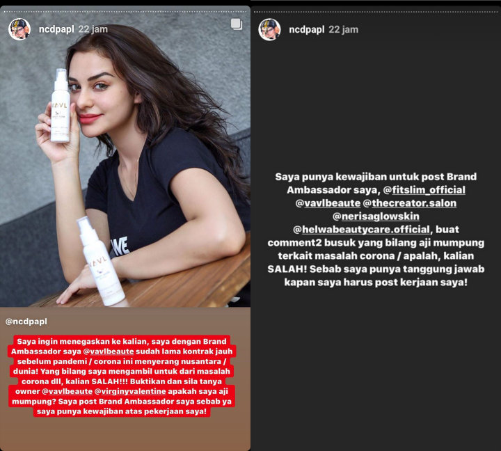 Dituduh Aji Mumpung dengan Jerinx SID dan Pandemi Covid-19, Nora Alexandra Jawab Ngegas