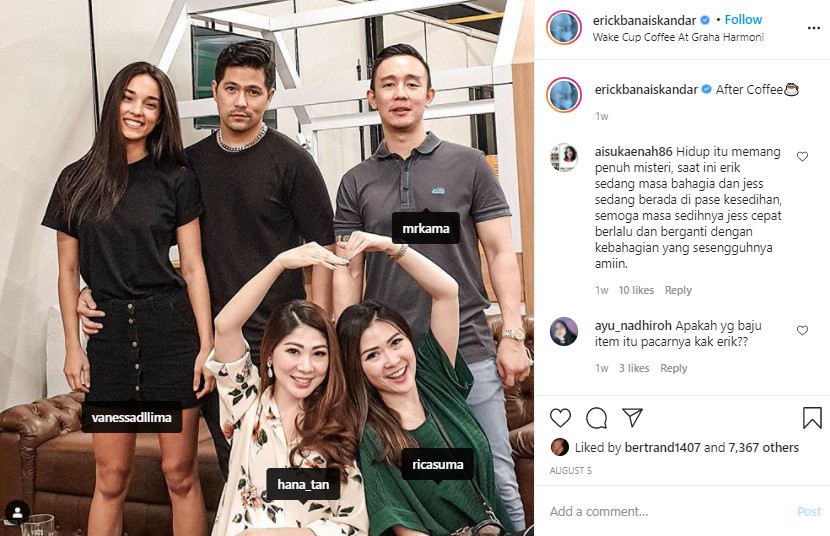 Kontras dengan Jessica Iskandar, Erick Makin Mesra Bareng Pacar Cantik
