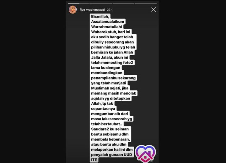 Usai Pilih Hijrah Five Vi Sedih Dibully Netizen Hingga Bikin Mantan Kekasih Bule Kecewa