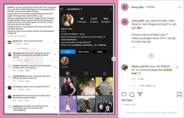 Adhisty Zara Hapus Bio Instagram, Status Brand Ambassador Dicabut Imbas Video Skandal?