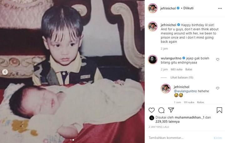Posting Foto Adik Cantik, Jefri Nichol Ngaku Tak Keberatan Masuk Penjara Lagi
