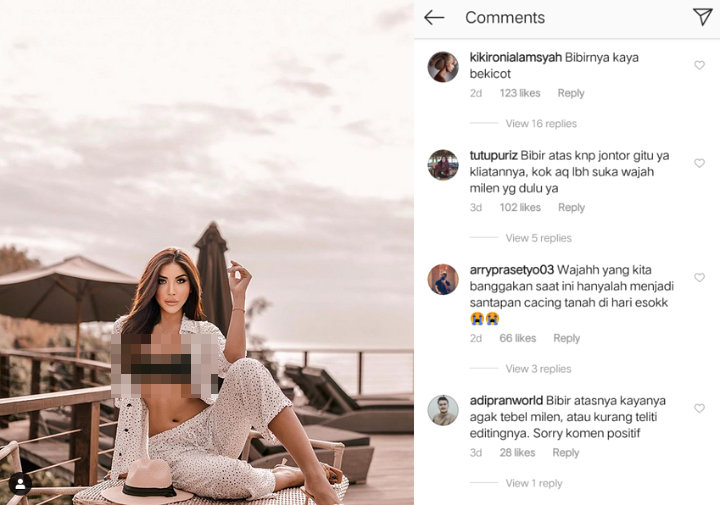 Millendaru Pamer Foto Umbar Dada, Bagian Bibir Makin Tebal Diejek Jontor dan Mirip Bekicot