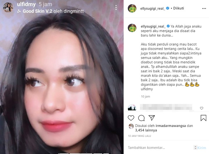 Tulis Doa Menyentuh, Ely Sugigi Bantah Ditinggalkan Anak Kandung