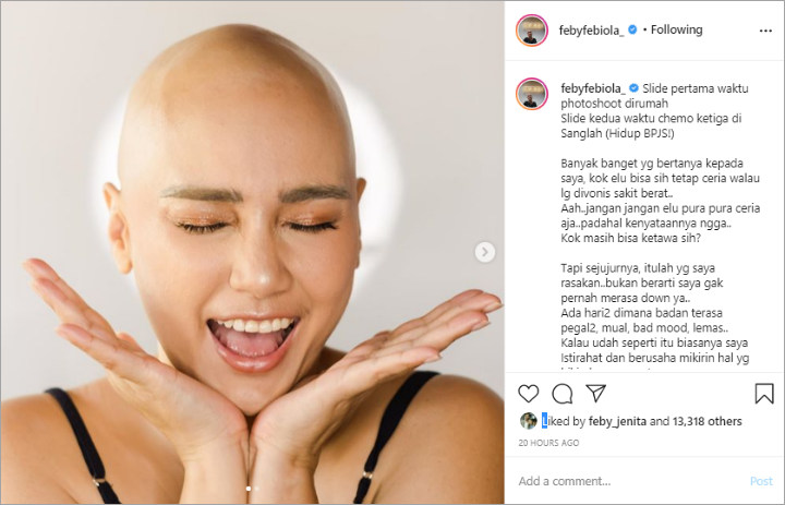 Feby Febiola Tak Marah Dituduh Pura-pura Bahagia Saat Sakit Kanker, Beri Balasan Begini