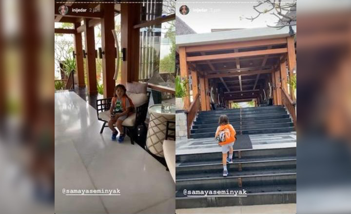Lagi Di Bali, Richard Kyle dan Jessica Iskandar Antarkan El Barack Ke Sekolah Baru