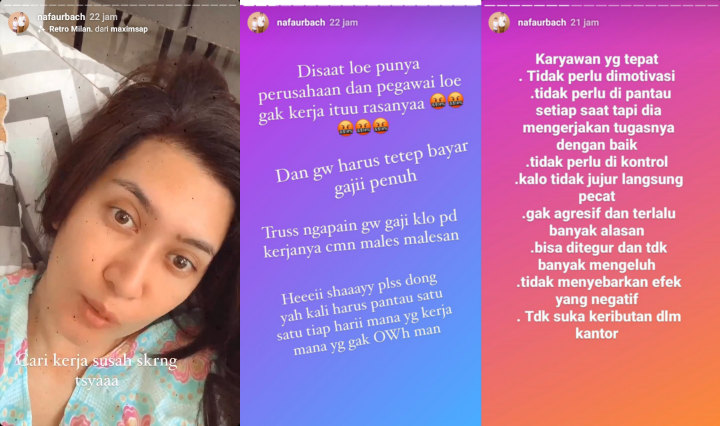 Nafa Urbach Emosi ke Para Pegawai, Bakal Pecat Langsung yang Terbukti Makan Gaji Buta?