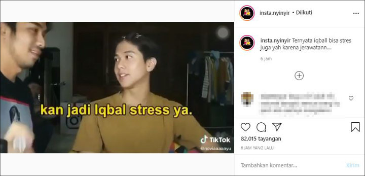 Dianggap Tampan Paripurna, Iqbaal Ramadhan Ternyata Bisa Stres Gara-Gara Masalah Ini